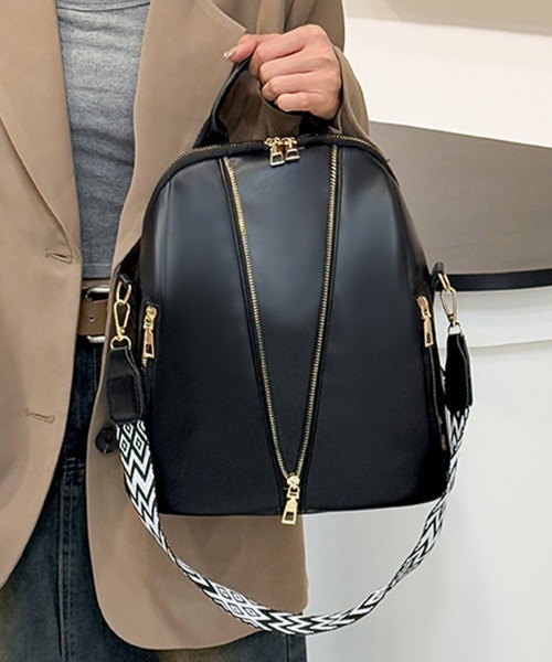 Miniministore(ミニミニストア)の「PUリュックサック レディース 2way(バックパック/リュック・レディース・キャメル/アイボリー/ブラック・FREE)」の6枚目の写真
