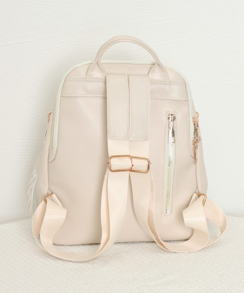 Miniministore(ミニミニストア)の「PUリュックサック レディース 2way(バックパック/リュック・レディース・キャメル/アイボリー/ブラック・FREE)」の12枚目の写真