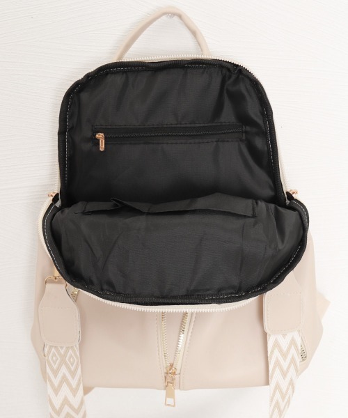 Miniministore(ミニミニストア)の「PUリュックサック レディース 2way(バックパック/リュック・レディース・キャメル/アイボリー/ブラック・FREE)」の14枚目の写真