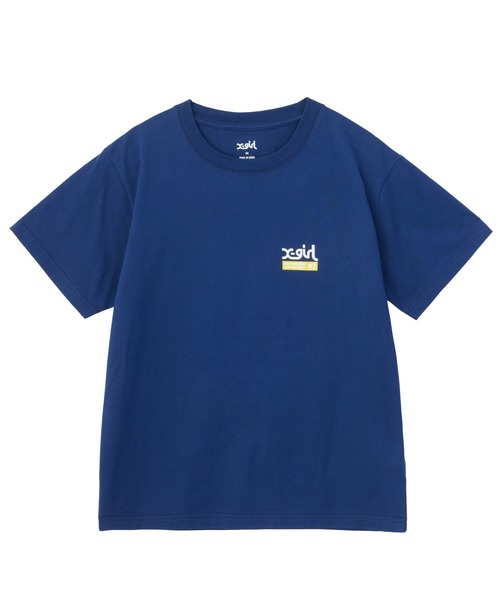 X-girl(エックスガール)の「COLORED BOX FACE S/S TEE(Tシャツ/カットソー・レディース・ホワイト/ネイビー/ブラック・L/M/S)」の6枚目の写真