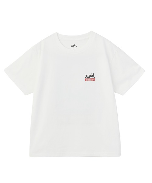 X-girl(エックスガール)の「COLORED BOX FACE S/S TEE(Tシャツ/カットソー・レディース・ホワイト/ネイビー/ブラック・L/M/S)」の5枚目の写真
