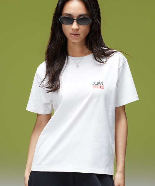 X-girl(エックスガール)の「COLORED BOX FACE S/S TEE(Tシャツ/カットソー・レディース・ホワイト/ネイビー/ブラック・L/M/S)」の15枚目の写真