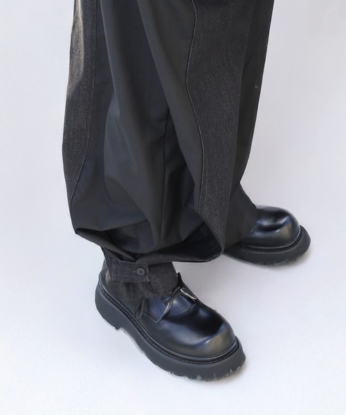 Ruze(ルゼ)の「Asymmetry denim docking PT/アシンメトリーデニムドッキングパンツ(デニムパンツ・メンズ・ブラック・MEDIUM/LARGE)」の13枚目の写真