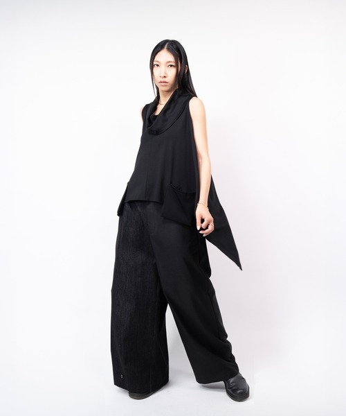 Ruze(ルゼ)の「Asymmetry denim docking PT/アシンメトリーデニムドッキングパンツ(デニムパンツ・メンズ・ブラック・MEDIUM/LARGE)」の22枚目の写真