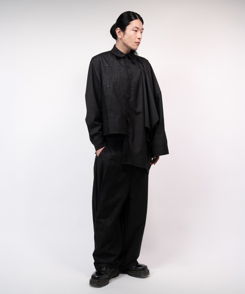 Ruze(ルゼ)の「Asymmetry denim docking PT/アシンメトリーデニムドッキングパンツ(デニムパンツ・メンズ・ブラック・MEDIUM/LARGE)」の17枚目の写真