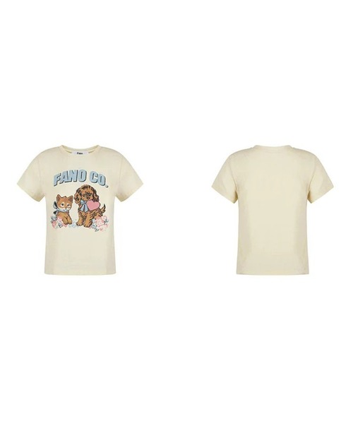 Fano Studios(ファノ ストゥディオズ)の「ラウンドネック 犬猫モチーフ グラフィックTシャツ FX26S378【Fano Studios】【2026SS】(Tシャツ/カットソー・レディース・ライトイエロー・S/M/L)」の9枚目の写真