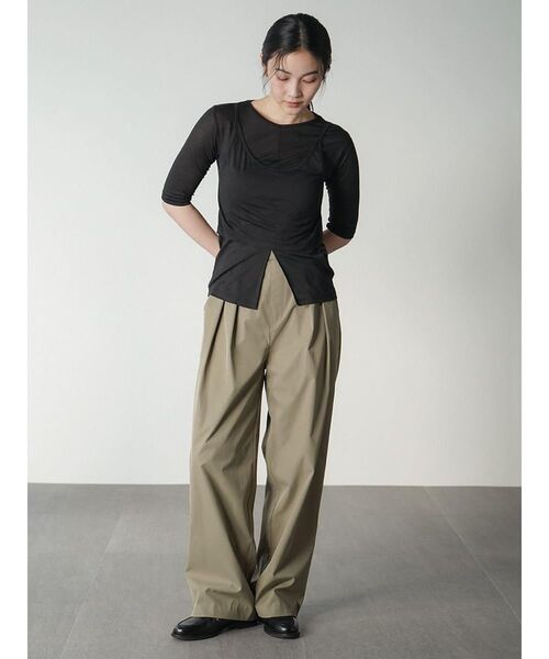 FIKA.(フィーカ)の「Sheer tank layered pullover(Tシャツ/カットソー・レディース・ブラック/ベージュ・FREE)」の8枚目の写真