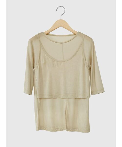 FIKA.(フィーカ)の「Sheer tank layered pullover(Tシャツ/カットソー・レディース・ブラック/ベージュ・FREE)」の17枚目の写真