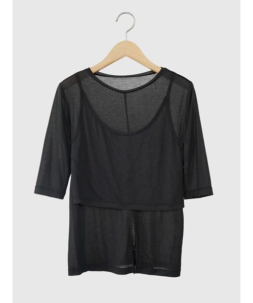 FIKA.(フィーカ)の「Sheer tank layered pullover(Tシャツ/カットソー・レディース・ブラック/ベージュ・FREE)」の16枚目の写真