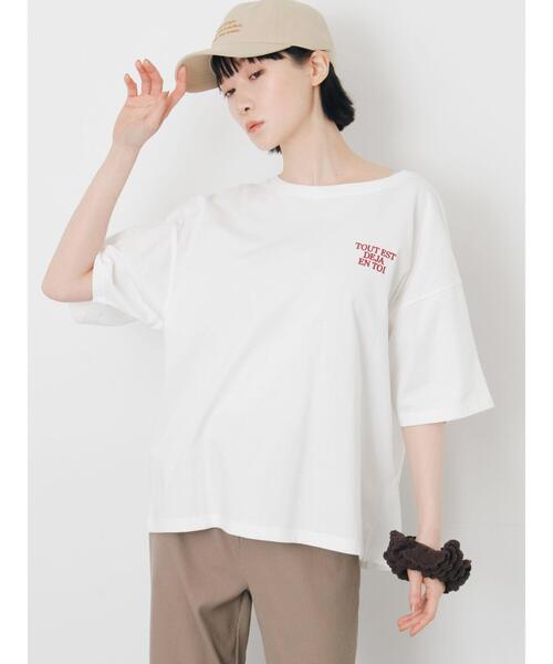 セール】【接触冷感】ロゴ刺繍バックプリントTシャツ（Tシャツ