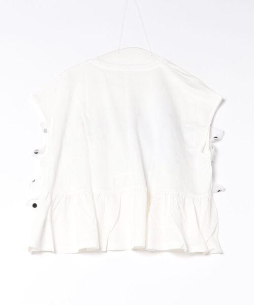 M y u（ミュー）の「フラワーブーケドットTシャツ（Tシャツ/カットソー・レディース・ブラック×ブラック/ホワイト×ブラック/ホワイト×ホワイト・ML）」の14枚目の写真