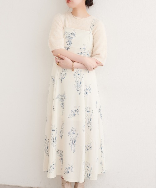 natural couture(ナチュラルクチュール)の「カットジョーゼットキャミワンピース(ワンピース・レディース・グレー/その他2/その他1/ドット/ブラック/グレイッシュベージュ/その他3/その他4・FREE)」の6枚目の写真