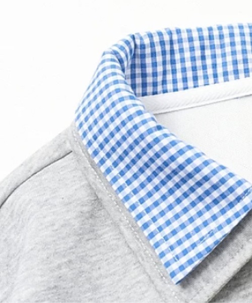 U:UME(ユーム)の「Plaid Docking Polo Shirt(ポロシャツ・メンズ・グレー/ネイビー/ブラック・XX-LARGE/X-LARGE/LARGE/MEDIUM)」の5枚目の写真