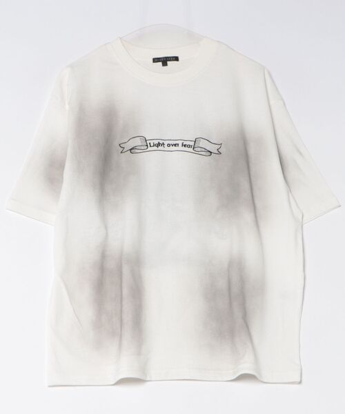 8(eight)(エイト)の「エンジェル刺繍加工Tシャツ(Tシャツ/カットソー・メンズ・ホワイト/ピンク/チャコール・MEDIUM/LARGE)」の1枚目の写真