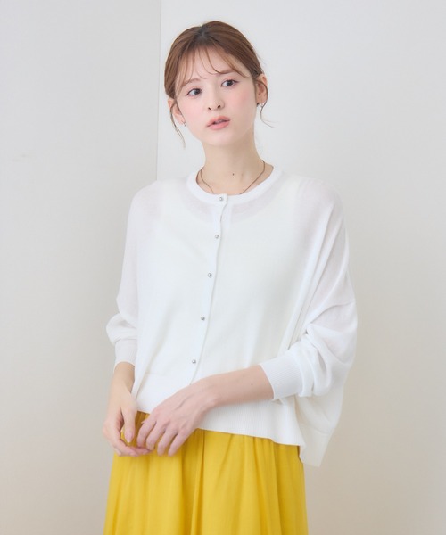 Pillini(ピリーニ)の「シルバーボタンワイドシアーカーディガン(カーディガン/ボレロ・レディース・ブルー/ブラック/オフホワイト・FREE)」の6枚目の写真