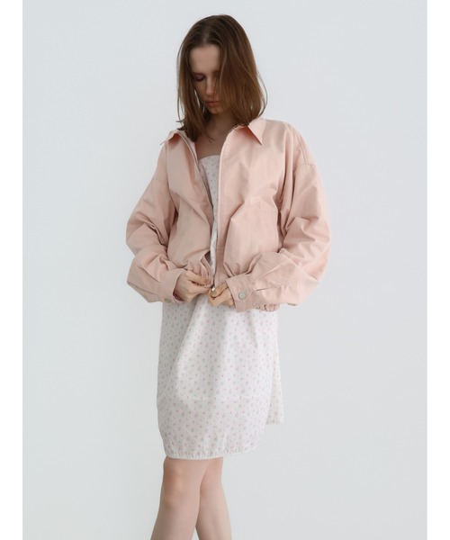 miies miim(ミーエスミーム)の「reversible short blouson(ブルゾン・レディース・ベージュ/ピンク・FREE)」の9枚目の写真