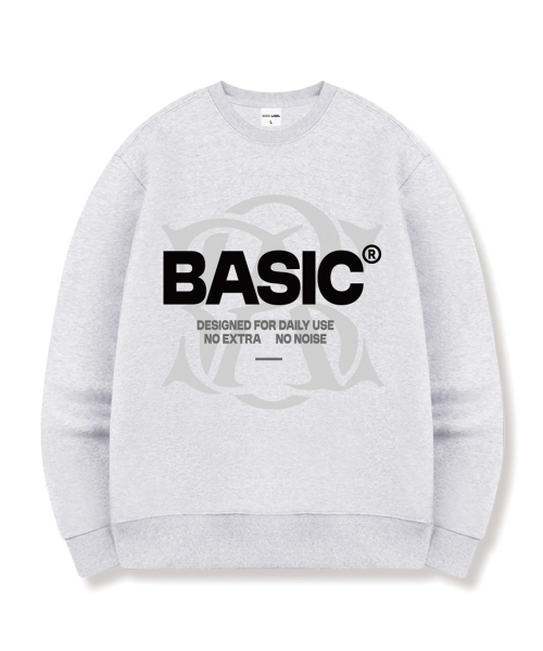 BASIC LABEL（ベーシックラベル）の「Base Label Oversized Sweatshirt 5 Color [BLBM_1002]（スウェット・レディース・ホワイト/ライトグレー/グレー/ネイビー/ブラック・SMALL/MEDIUM/LARGE/X-LARGE）」の8枚目の写真