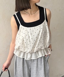 裾シフォンバルーンキャミ