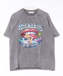 attagirl（アタガール）の「ウォッシュ加工オーバーサイズレトロプリントTシャツ（Tシャツ/カットソー）」
