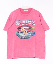 attagirl（アタガール）の「ウォッシュ加工オーバーサイズレトロプリントTシャツ（Tシャツ/カットソー）」