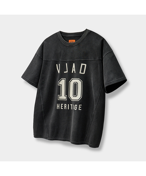 DIMITRI BLACK(ディミトリブラック)の「VLAD ターンオーバーアートワークロゴラグビーシャツ半袖Tシャツ_3 COLOR(Tシャツ/カットソー・レディース・ネイビー/ダークグレー/ブラック・LARGE/X-LARGE/MEDIUM)」の1枚目の写真