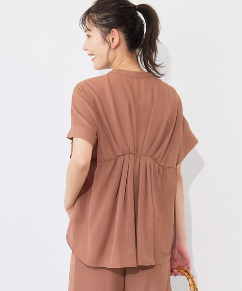 le.coeur blanc（ルクールブラン）の「ジョーゼットブラウス×パンツセット（ワンピース・レディース・キャメル/ブラック・38）」の11枚目の写真