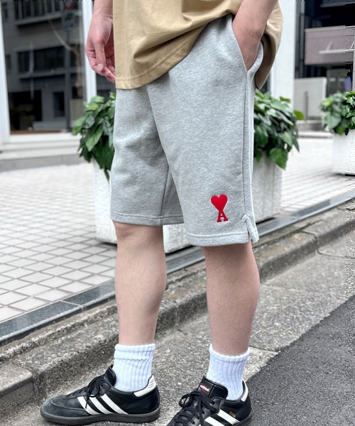AMI Alexandre Mattiussi(アミアレクサンドルマテュッシ)の「【AMI PARIS】アミ パリス AMI DE COEUR Short Pantsトラックショーツ ハーフパンツ スウェットパンツ(スウェットパンツ・メンズ・ヘザーグレー/ブラック・M/L/XL)」の8枚目の写真