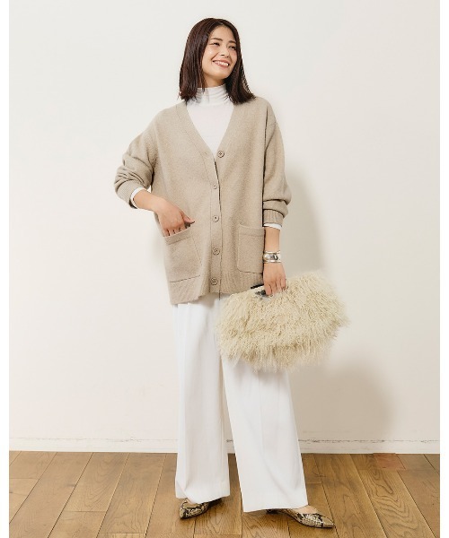 DoCLASSE( ドゥクラッセ)の「ヴィスコースツイル・タックワイドパンツ(その他パンツ・レディース・ホワイト/ベージュ/ミント・11/9)」の6枚目の写真