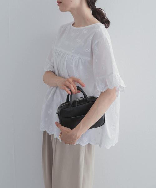 URBAN RESEARCH DOORS（アーバンリサーチドアーズ）の「アイレットレース2wayブラウス（シャツ/ブラウス・レディース・ブラック/ミント/オフホワイト・FREE）」の6枚目の写真