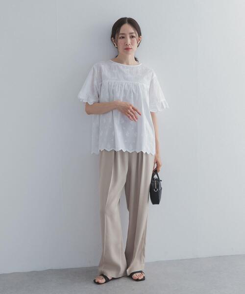 URBAN RESEARCH DOORS（アーバンリサーチドアーズ）の「アイレットレース2wayブラウス（シャツ/ブラウス・レディース・ブラック/ミント/オフホワイト・FREE）」の10枚目の写真