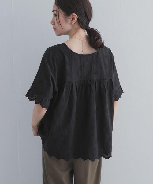 URBAN RESEARCH DOORS（アーバンリサーチドアーズ）の「アイレットレース2wayブラウス（シャツ/ブラウス・レディース・ブラック/ミント/オフホワイト・FREE）」の18枚目の写真