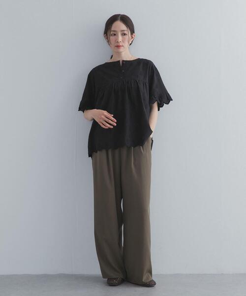URBAN RESEARCH DOORS（アーバンリサーチドアーズ）の「アイレットレース2wayブラウス（シャツ/ブラウス・レディース・ブラック/ミント/オフホワイト・FREE）」の22枚目の写真