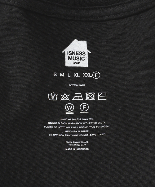 is-ness(イズネス)の「ISNESS MUSIC/イズネス ミュージック MINIMAL Tシャツ(Tシャツ/カットソー・レディース・ブラック・SMALL)」の8枚目の写真