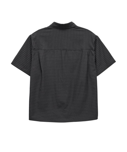 THEN OUR(デンアワー)の「クロップチェック半袖シャツ(チャコール)(シャツ/ブラウス・メンズ・その他・X-LARGE/LARGE/MEDIUM)」の12枚目の写真