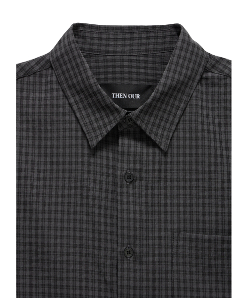 THEN OUR(デンアワー)の「クロップチェック半袖シャツ(チャコール)(シャツ/ブラウス・メンズ・その他・X-LARGE/LARGE/MEDIUM)」の11枚目の写真