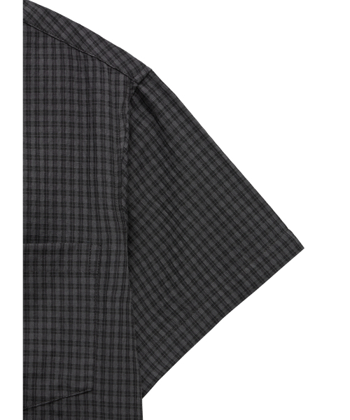 THEN OUR(デンアワー)の「クロップチェック半袖シャツ(チャコール)(シャツ/ブラウス・メンズ・その他・X-LARGE/LARGE/MEDIUM)」の9枚目の写真