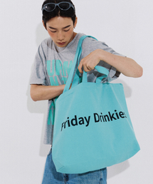 DRUNKTXT（ドランクテキスト）の「Friday Drinkies 2Way Eco Bag [Mint/Black]（エコバッグ/サブバッグ）」