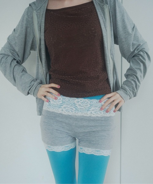 chernyy(チェルニー)の「stretch lace inner shorts / ストレッチレースインナーショーツ(その他パンツ・レディース・ブラック/パープル/グレー/ミント・SMALL/LARGE/MEDIUM)」の2枚目の写真