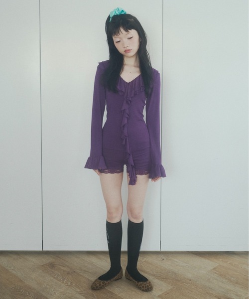 chernyy(チェルニー)の「stretch lace inner shorts / ストレッチレースインナーショーツ(その他パンツ・レディース・ブラック/パープル/グレー/ミント・SMALL/LARGE/MEDIUM)」の12枚目の写真