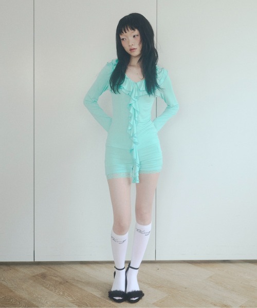 chernyy(チェルニー)の「stretch lace inner shorts / ストレッチレースインナーショーツ(その他パンツ・レディース・ブラック/パープル/グレー/ミント・SMALL/LARGE/MEDIUM)」の22枚目の写真