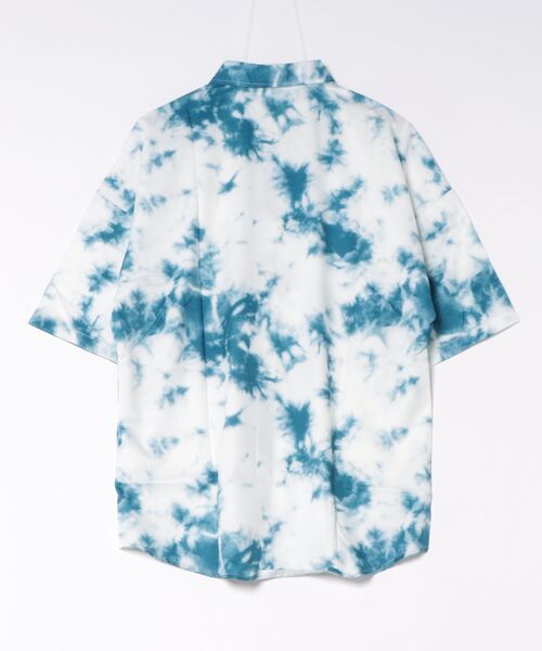 WARAIJOGO（ワライジョウゴ）の「【WARAIJOGO】タイダイ風総柄プリントオーバーサイズ半袖シャツ(NEZ)（Tシャツ/カットソー・メンズ・ブラック/ブルー・FREE）」の15枚目の写真