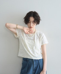 &. NOSTALGIA | 花柄オパール半袖Tシャツ(Tシャツ/カットソー)