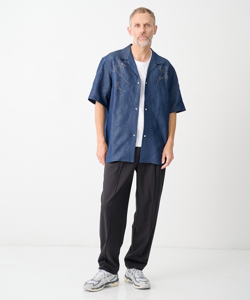 TANAKA(タナカ)の「【TANAKA/タナカ】別注THE SS SHIRT INDIGO LINEN EMBROIDERY(シャツ/ブラウス・メンズ・インディゴブルー・L/M)」の12枚目の写真