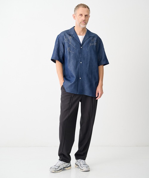 TANAKA(タナカ)の「【TANAKA/タナカ】別注THE SS SHIRT INDIGO LINEN EMBROIDERY(シャツ/ブラウス・メンズ・インディゴブルー・L/M)」の13枚目の写真