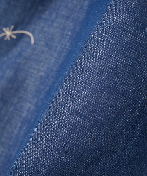 TANAKA(タナカ)の「【TANAKA/タナカ】別注THE SS SHIRT INDIGO LINEN EMBROIDERY(シャツ/ブラウス・メンズ・インディゴブルー・L/M)」の4枚目の写真