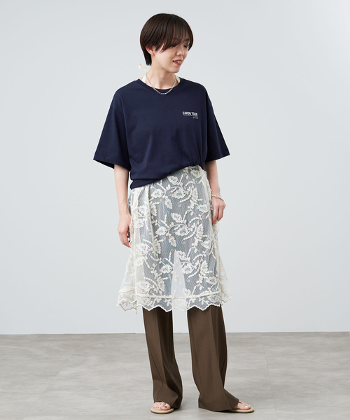 IENA(イエナ)の「《追加》バックロゴツアーTシャツ(Tシャツ/カットソー・レディース・ネイビー/グレー・FREE)」の19枚目の写真