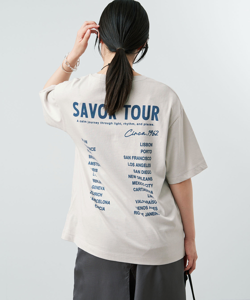 IENA(イエナ)の「《追加》バックロゴツアーTシャツ(Tシャツ/カットソー・レディース・ネイビー/グレー・FREE)」の22枚目の写真