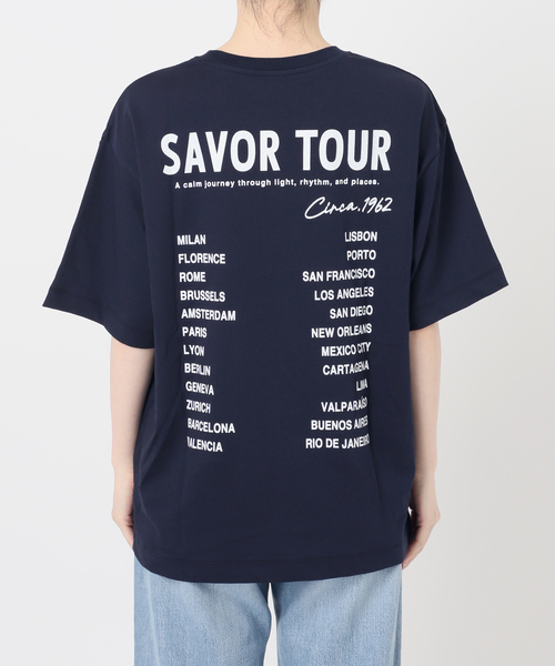 IENA(イエナ)の「《追加》バックロゴツアーTシャツ(Tシャツ/カットソー・レディース・ネイビー/グレー・FREE)」の7枚目の写真
