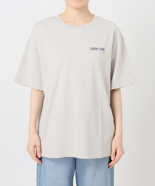 IENA(イエナ)の「《追加》バックロゴツアーTシャツ(Tシャツ/カットソー・レディース・ネイビー/グレー・FREE)」の14枚目の写真