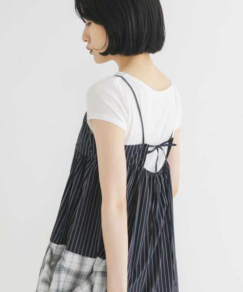 KBF(ケイビーエフ)の「タックドレープTEE(Tシャツ/カットソー・レディース・グリーン系その他/イエロー系その他/オフホワイト/ブラック・ONE)」の6枚目の写真